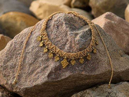 Golden dune choker - Beige