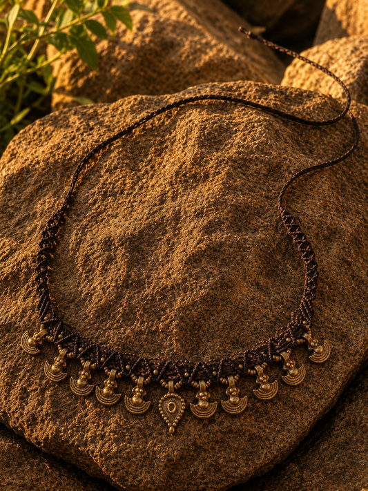 Golden dune choker- Brown