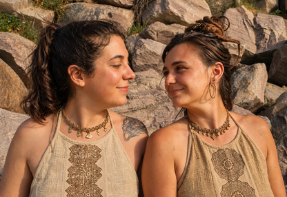 Golden dune choker- Brown